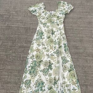 That's So Fetch Solem Midi Dress - Green Floral